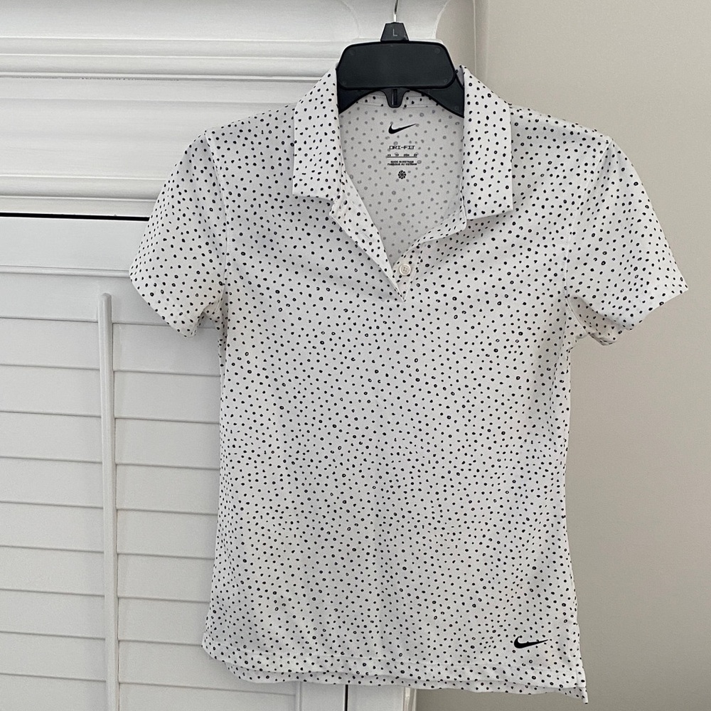 Nike Women's Black and White Button Down Shirt